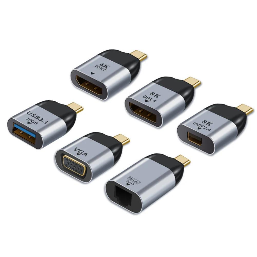  C-HDMI ȣȯ/USB 3.1/DP/VGA/Mini DP/RJ45     8k 60Hz USB C - 